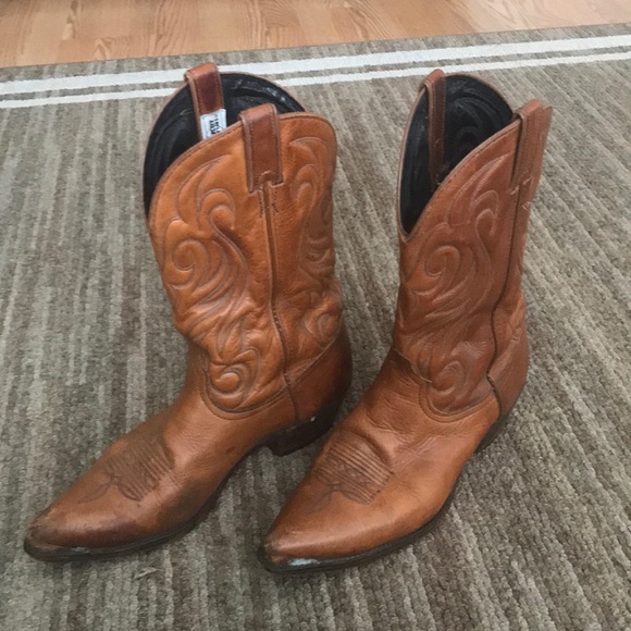 Mens Leather Code West Cowboy Boots 
